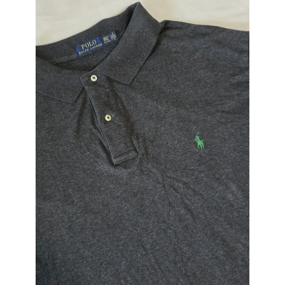 Polo Ralph Lauren Polo Shirt Mens XL Tall Charcoal Gray 100% Cotton Polo Golf T